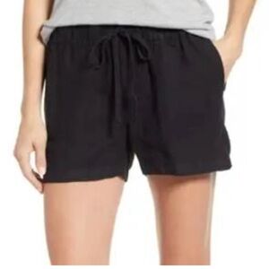 Abound super soft black knit relaxed fit elastic waist shorts size Small